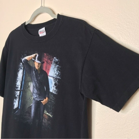 Anvil Trace Adkins American Man 2008 Concert Tour Black T Shirt Size Medium - Picture 3 of 12